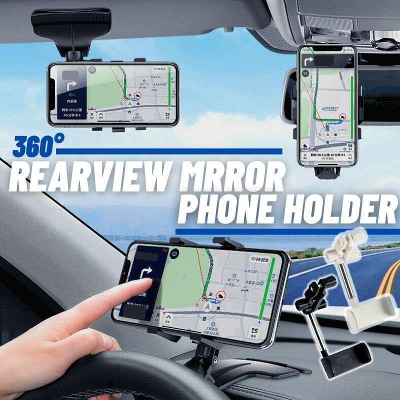360° Rearview Mirror Phone Holder - Babaloo