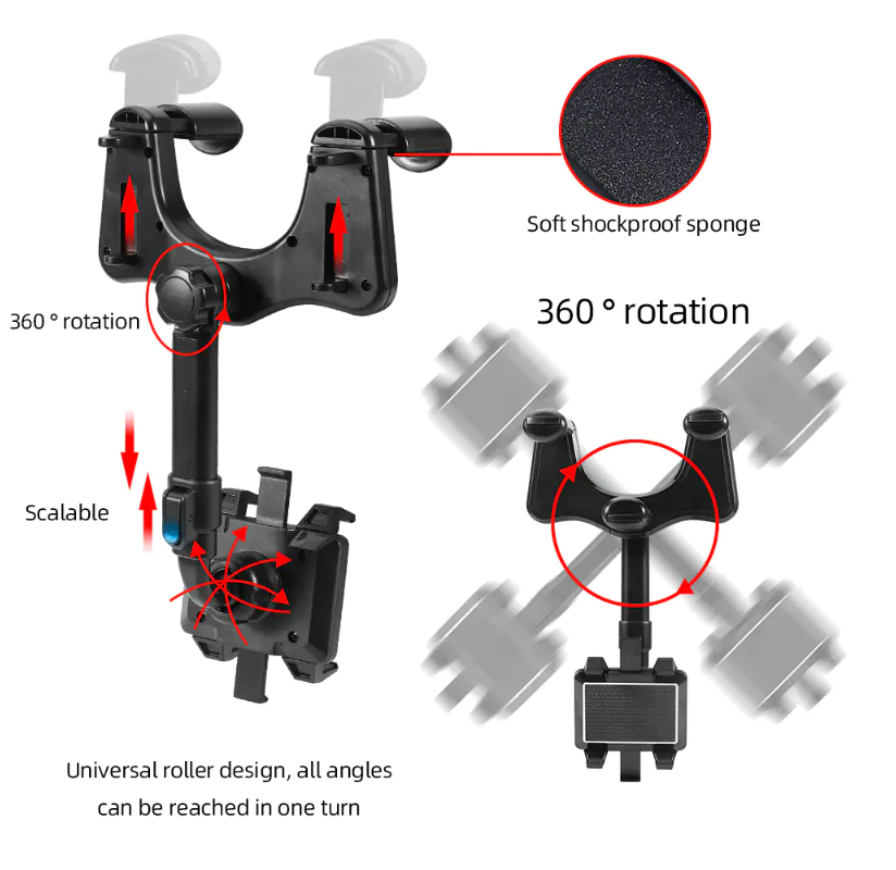 360° Rotatable Smart Phone Car Holder - Babaloo